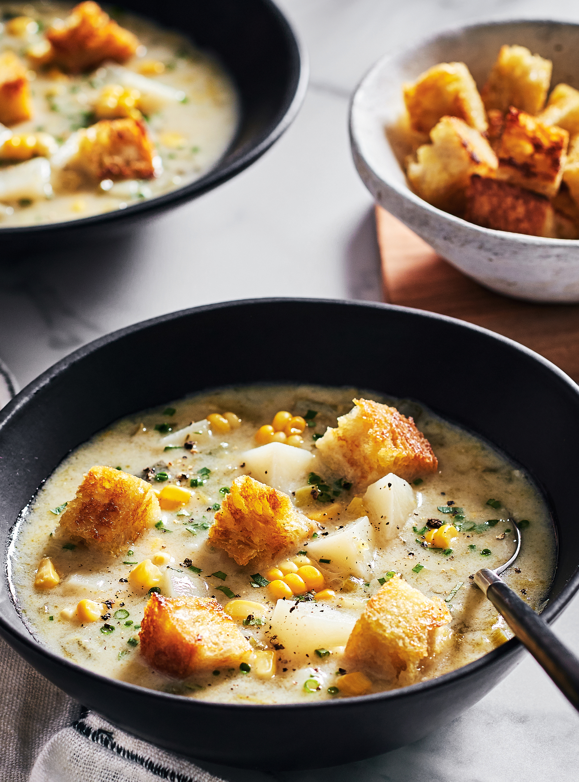 Chaudrée de pommes de terre sans produits laitiers