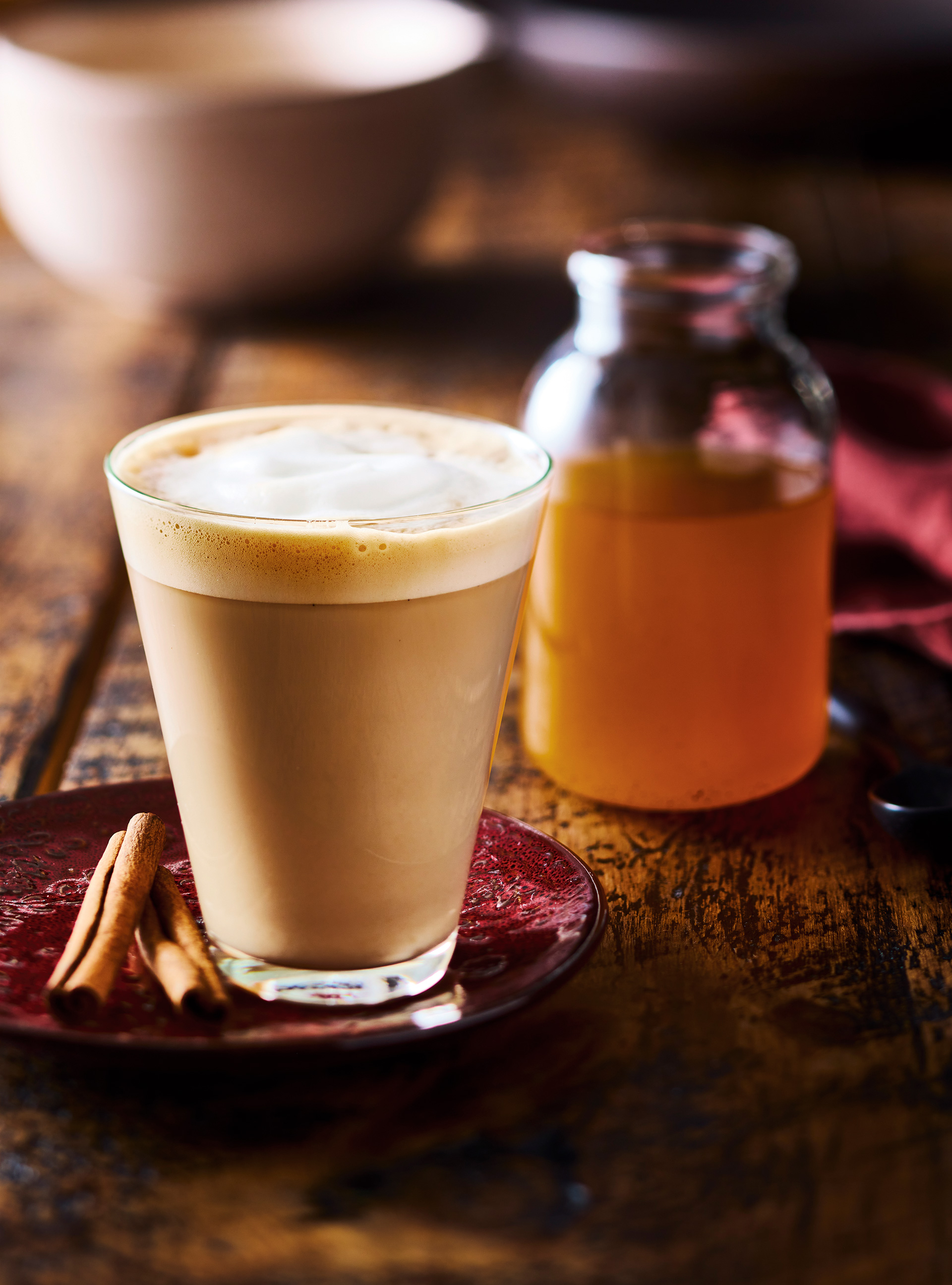 Café latte à la citrouille et aux épices
